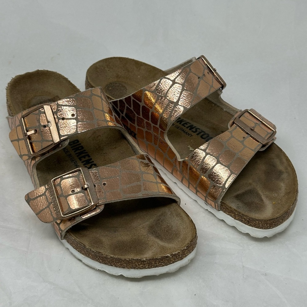 Birkenstock Arizona Metallic Sandals Size 37